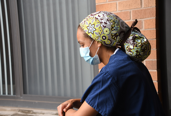 Ear protectors and surgical caps for nurses